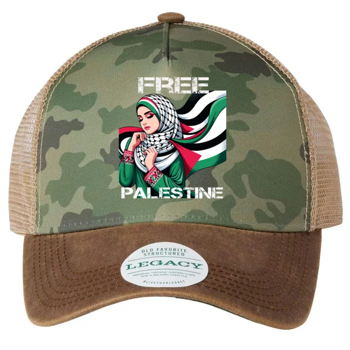 I Love Free Palestine Flag Save Gaza Strip Palestinian Legacy Tie Dye Trucker Hat