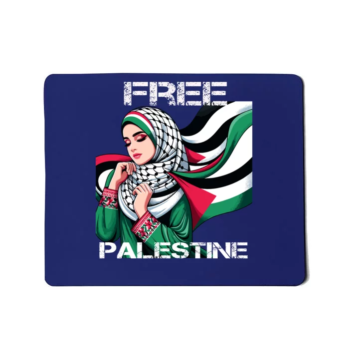 I Love Free Palestine Flag Save Gaza Strip Palestinian Mousepad