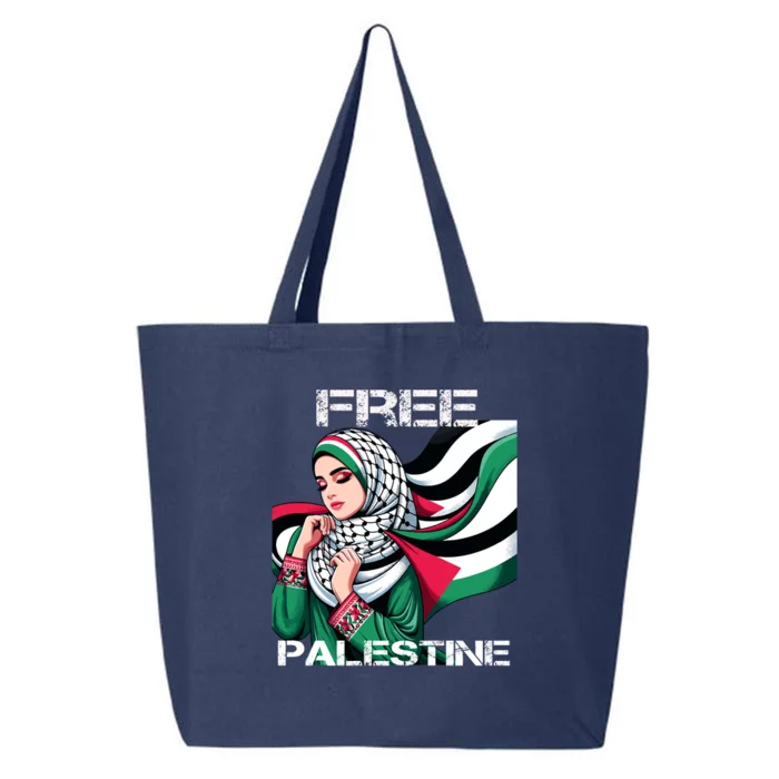 I Love Free Palestine Flag Save Gaza Strip Palestinian 25L Jumbo Tote