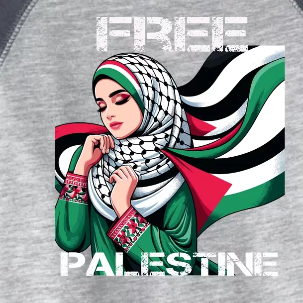 I Love Free Palestine Flag Save Gaza Strip Palestinian Toddler Fine Jersey T-Shirt