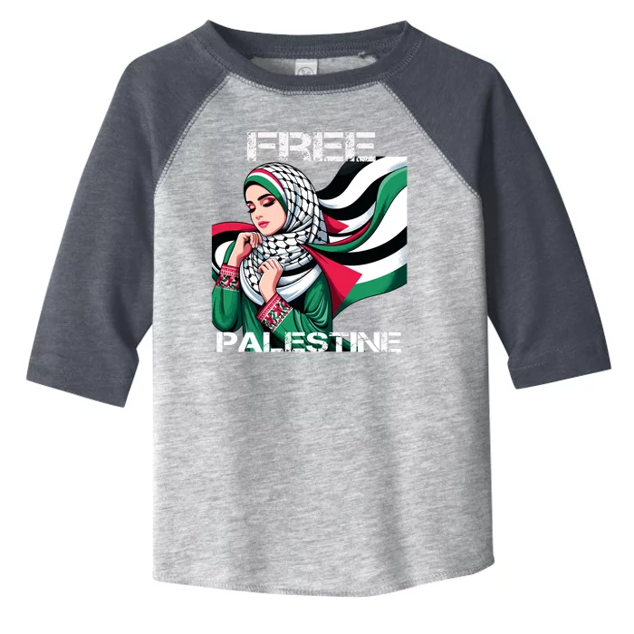 I Love Free Palestine Flag Save Gaza Strip Palestinian Toddler Fine Jersey T-Shirt