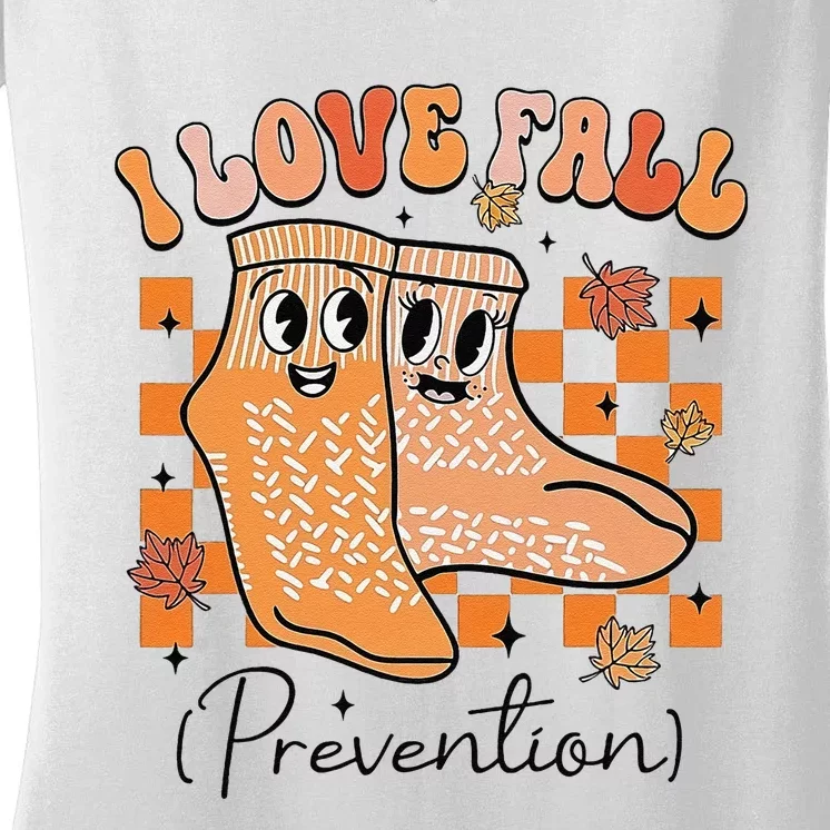 I Love Fall (Prevention) Women's V-Neck T-Shirt