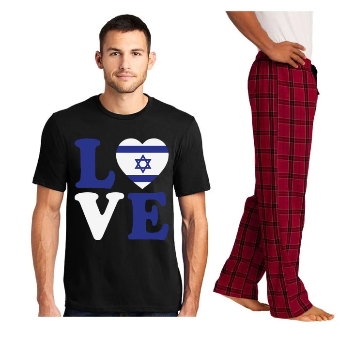 Israel Love Flag I Stand With Israel Heritage Israeli Flag Pajama Set