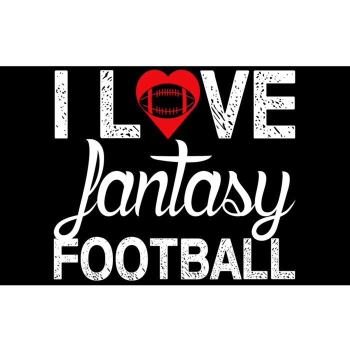 I Love Fantasy Football Graphic Bumper Sticker