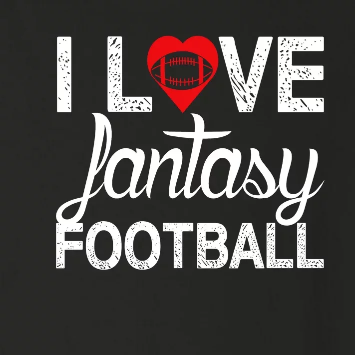 I Love Fantasy Football Graphic Toddler Long Sleeve Shirt