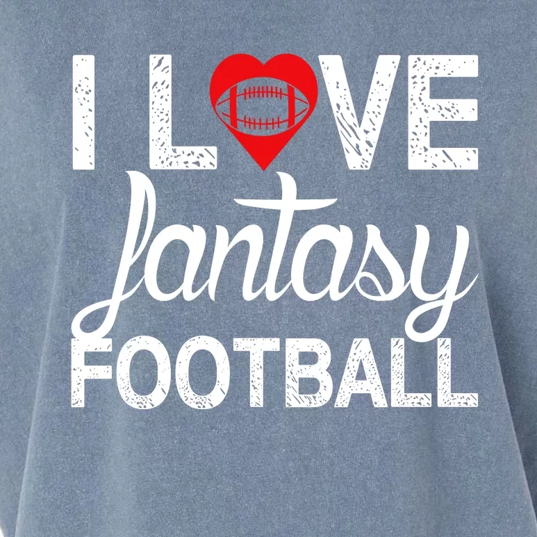 I Love Fantasy Football Graphic Garment-Dyed Women's Muscle Tee