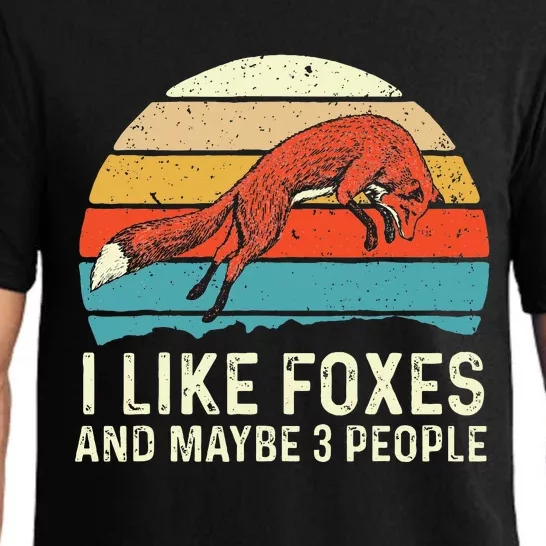 I Like Foxes Zookeeper Fox Lover Hiker Camper Pajama Set