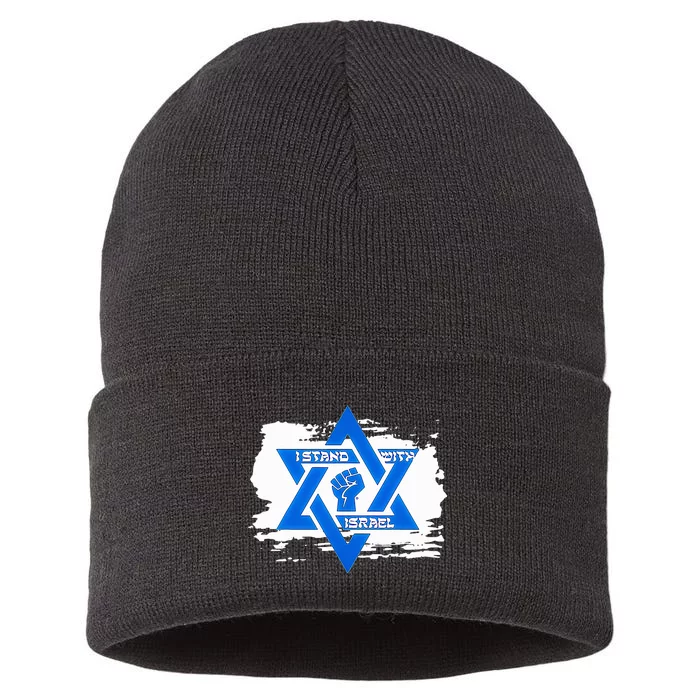 Israel Love Flag I Stand With Israel Heritage Israeli Flag Sustainable Knit Beanie