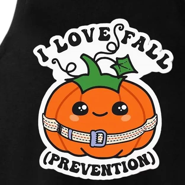 I Love Fall Prevention Fall Physical Therapy Ladies Tri-Blend Wicking Tank