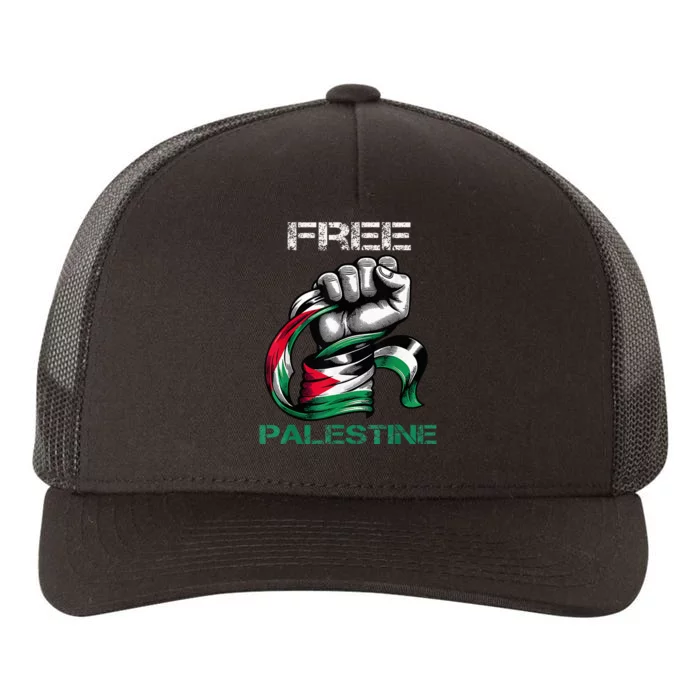 I Love Free Palestine Flag Yupoong Adult 5-Panel Trucker Hat