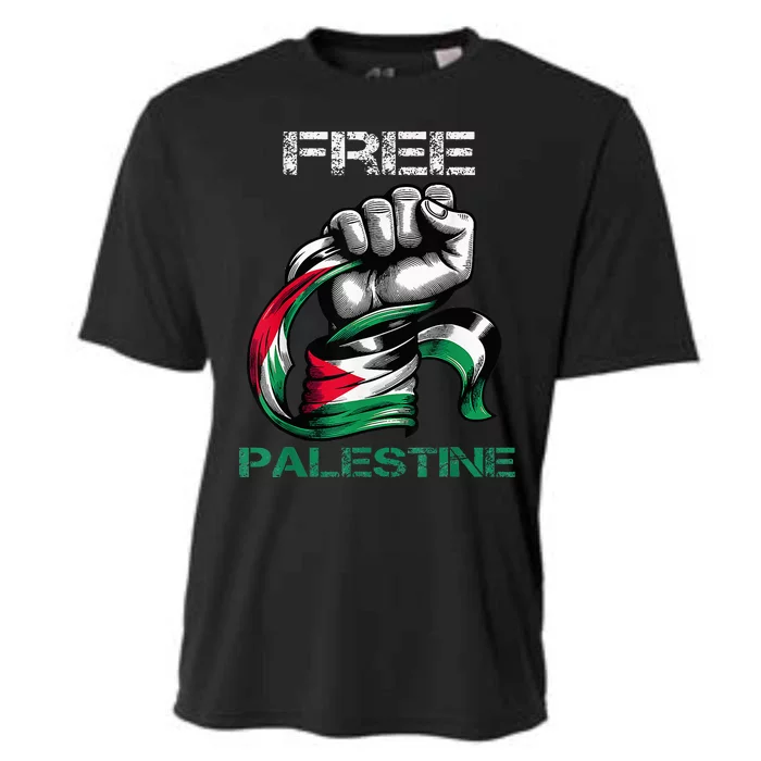 I Love Free Palestine Flag Cooling Performance Crew T-Shirt