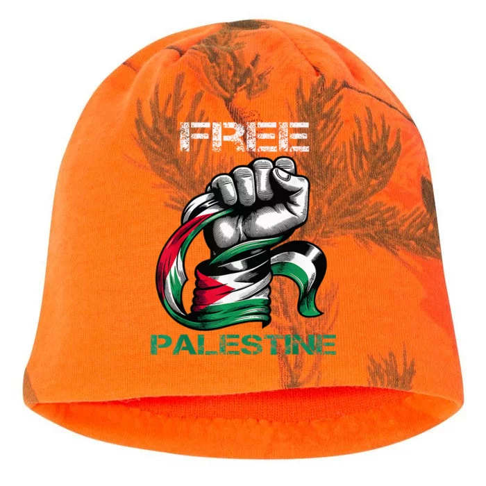 I Love Free Palestine Flag Kati - Camo Knit Beanie