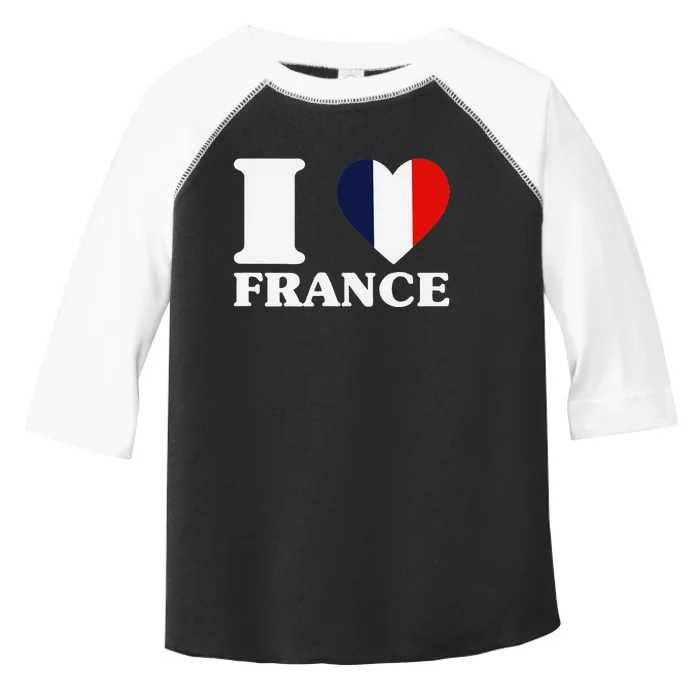 I Love France For France Fan I Love France Toddler Fine Jersey T-Shirt