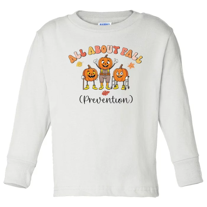 I Love Fall Prevention Fall Occupational Therapy Ot Toddler Long Sleeve Shirt