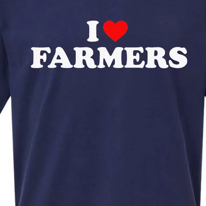 I Love Farmers I Heart Farmers Sueded Cloud Jersey T-Shirt