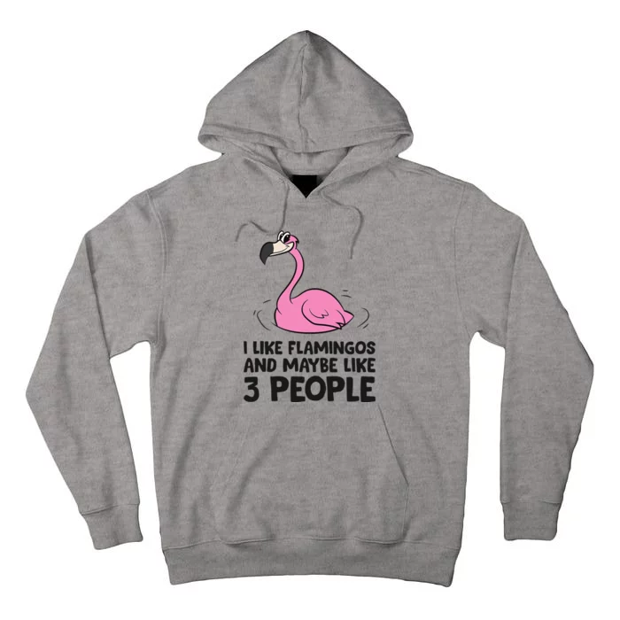 I Like Flamingos And Maybe Like 3 People Flamingos Tall Hoodie