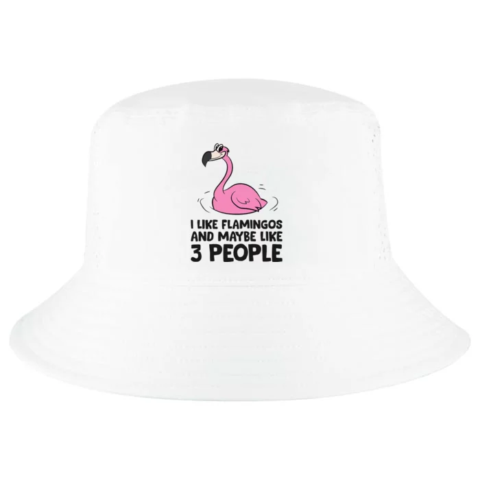 I Like Flamingos And Maybe Like 3 People Flamingos Cool Comfort Performance Bucket Hat