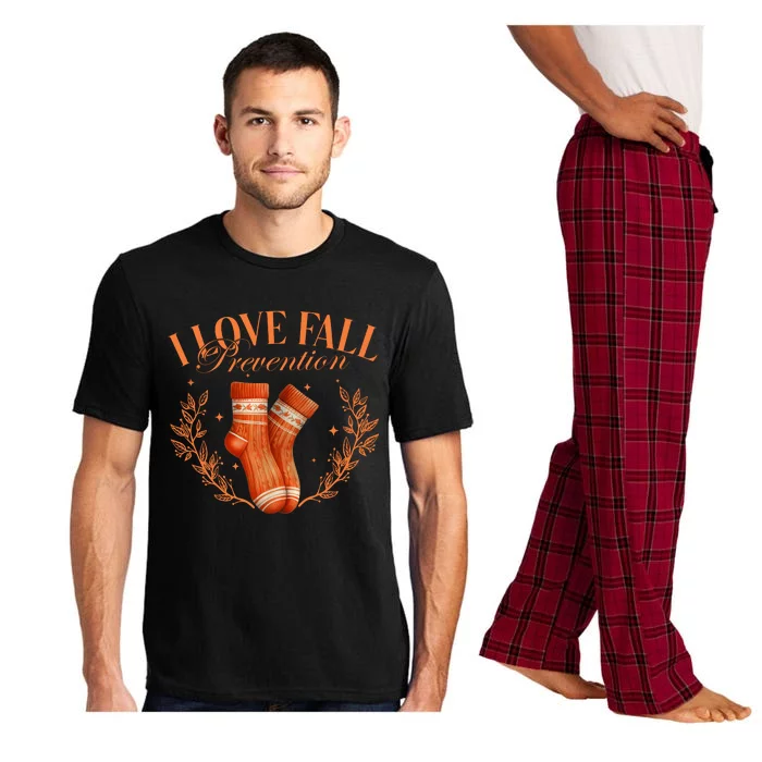 I Love Fall Prevention Thanksgiving Nurse Pajama Set