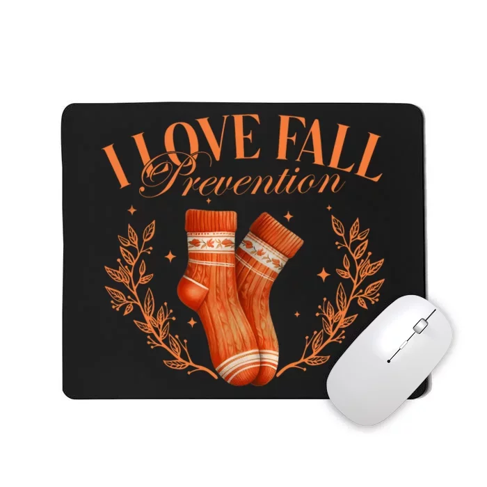 I Love Fall Prevention Thanksgiving Nurse Mousepad