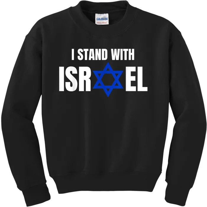 Israel Love Flag I Stand With Israel Heritage Israeli Flag Kids Sweatshirt