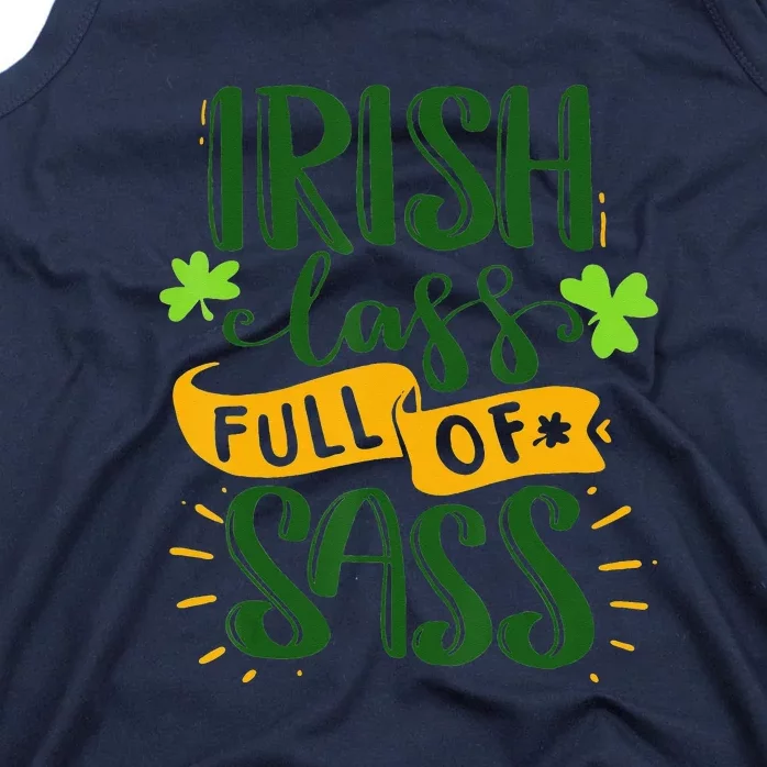 Irish Lass Full Of Sass Funny St Patricks Day Lucky Tank Top