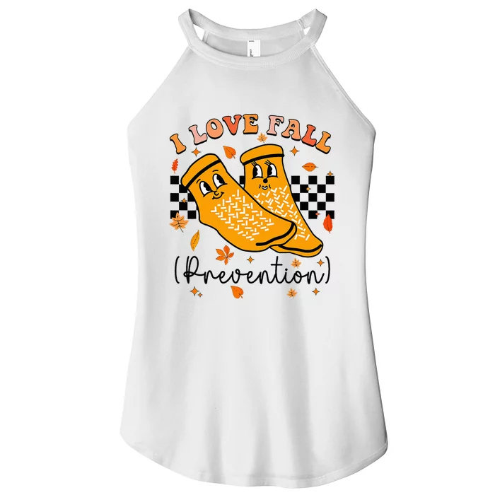 I Love Fall Prevention Fall Physical Therapy Women’s Perfect Tri Rocker Tank