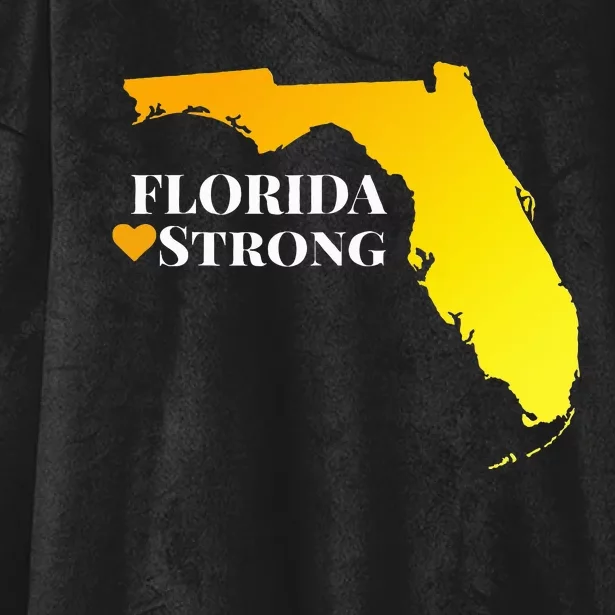 I Love Florida Florida Strong Hooded Wearable Blanket