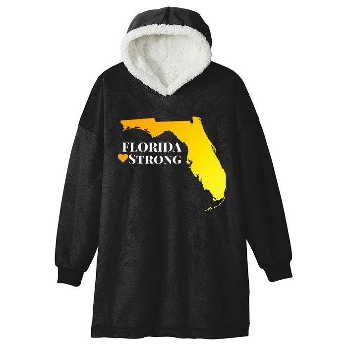 I Love Florida Florida Strong Hooded Wearable Blanket