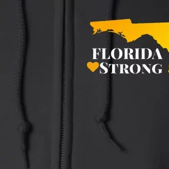 I Love Florida Florida Strong Full Zip Hoodie