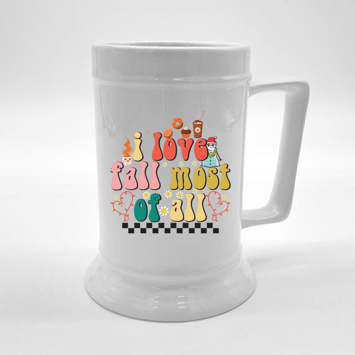 I Love Fall Most Of All Front & Back Beer Stein