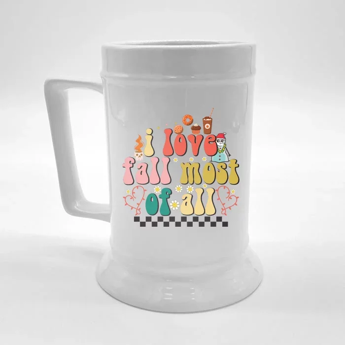 I Love Fall Most Of All Front & Back Beer Stein