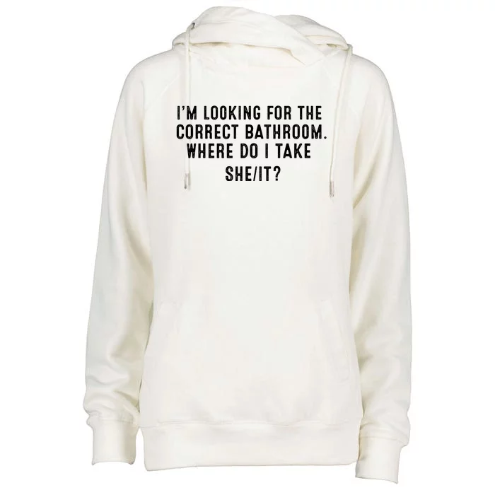 I’M Looking For The Correct Bathroom Where Do I Take A She It Womens Funnel Neck Pullover Hood