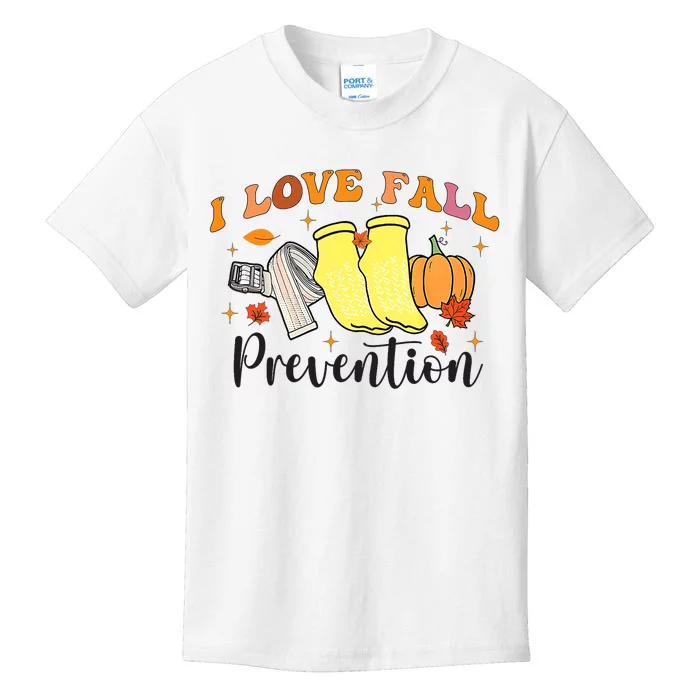 I Love Fall Prevention Kids T-Shirt