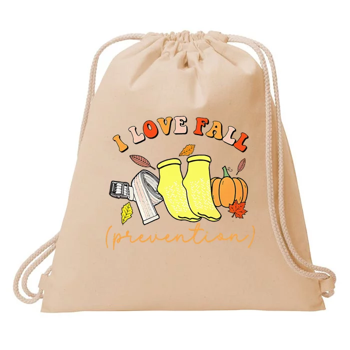 I Love Fall Drawstring Bag