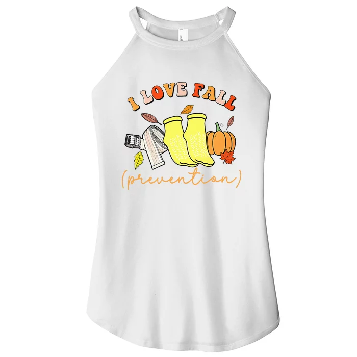 I Love Fall Women’s Perfect Tri Rocker Tank