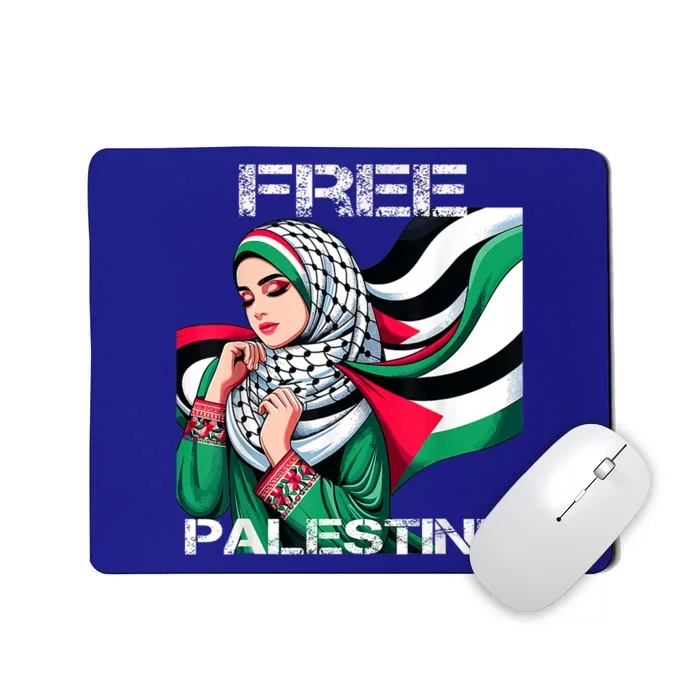 I Love Free Palestine Flag Save Gaza Strip Palestinian Mousepad