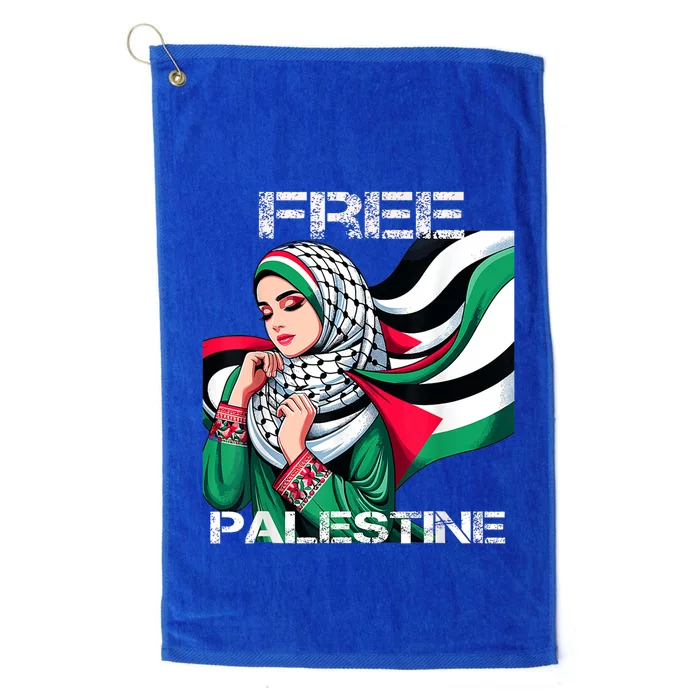 I Love Free Palestine Flag Save Gaza Strip Palestinian Platinum Collection Golf Towel