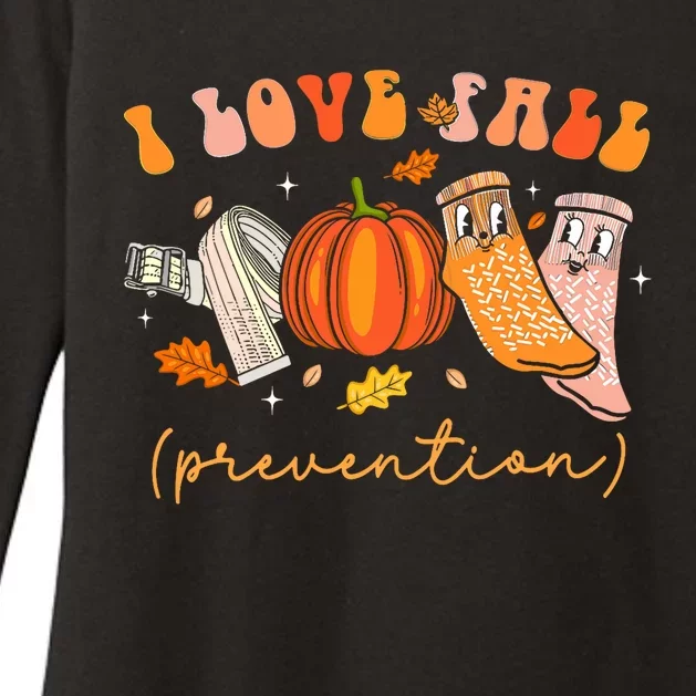 I Love Fall Prevention Fall Physical Therapy Womens CVC Long Sleeve Shirt