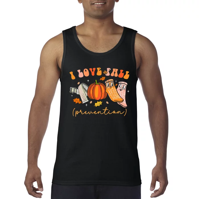 I Love Fall Prevention Fall Physical Therapy Tank Top