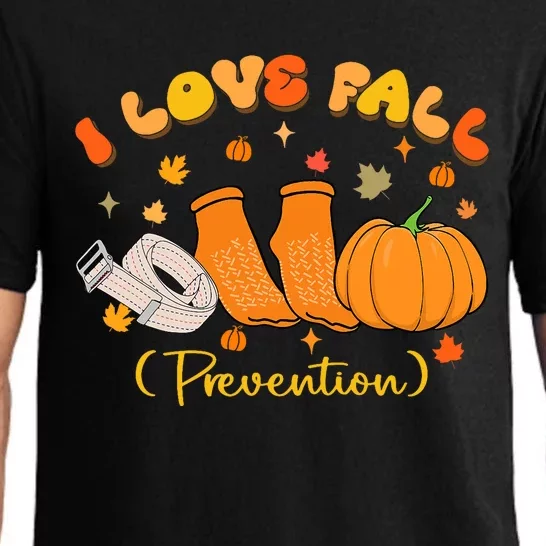 I Love Fall Prevention Nurse Fall Physical Therapy Pajama Set