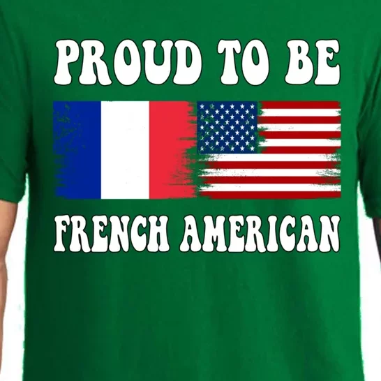 I Love France I Love Usa Proud To Be French American Flag Gift Pajama Set