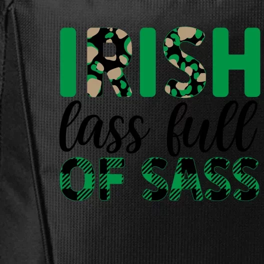 Irish Lass Full Of Sass Green Plaid St Patricks Day City Backpack