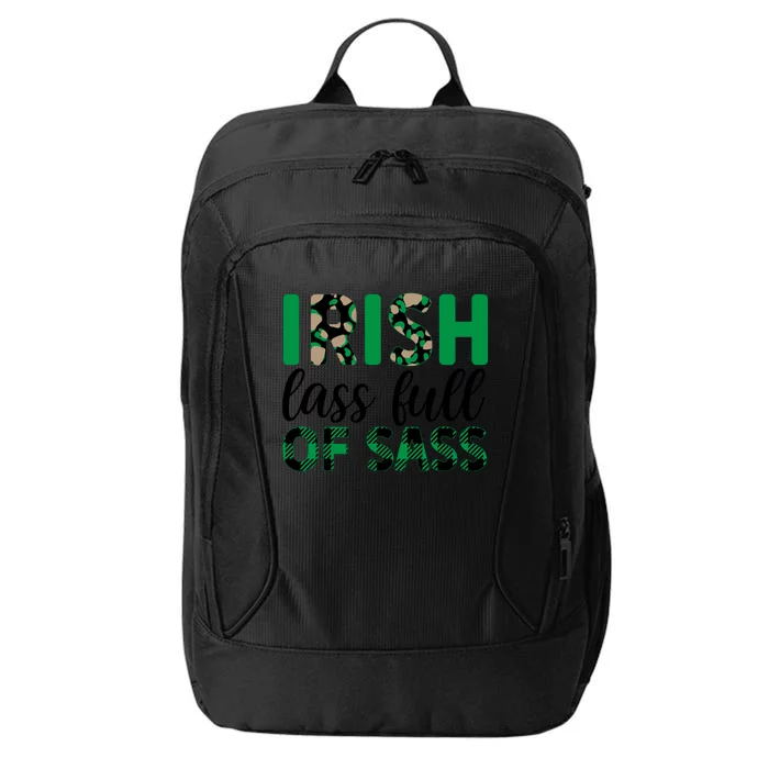 Irish Lass Full Of Sass Green Plaid St Patricks Day City Backpack