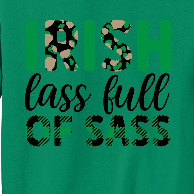 Irish Lass Full Of Sass Green Plaid St Patricks Day Sweatshirt