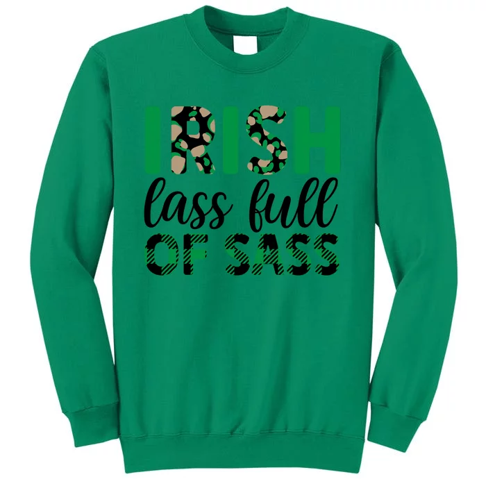 Irish Lass Full Of Sass Green Plaid St Patricks Day Sweatshirt