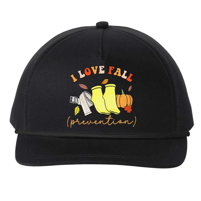 I Love Fall Gift Snapback Five-Panel Rope Hat