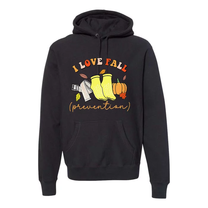 I Love Fall Gift Premium Hoodie