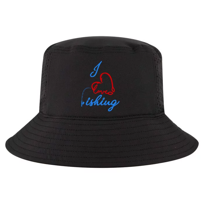 I Love Fishing Fish Lover Bait Reel Cool Comfort Performance Bucket Hat