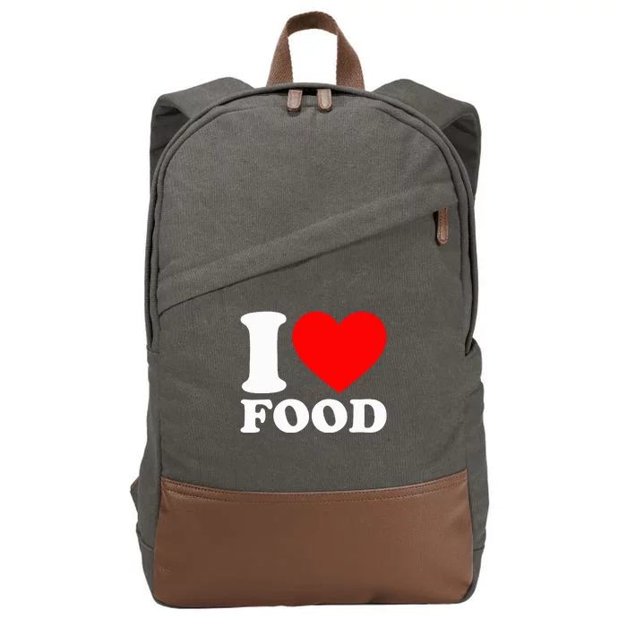 I Love Food Cotton Canvas Backpack