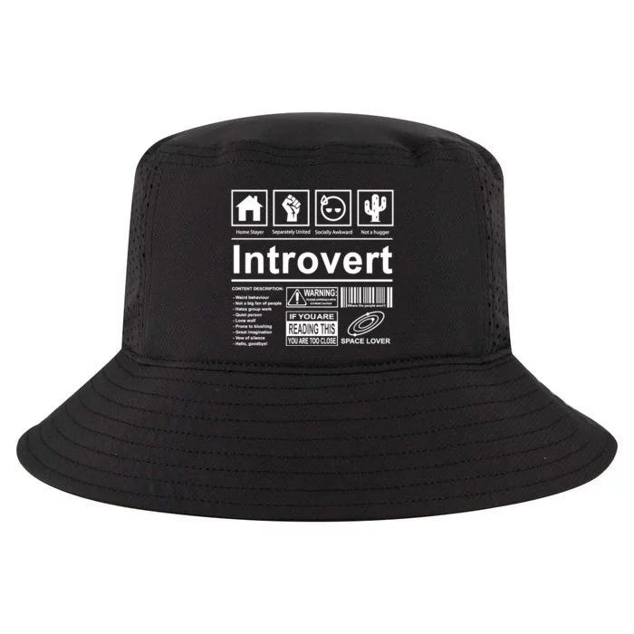 Introvert Label Funny Gift Cool Comfort Performance Bucket Hat